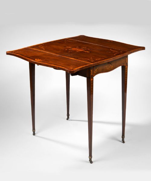 SHERATON HAREWOOD AND MARQUETRY PEMBROKE TABLE - ADDITIONAL PHOTO 1