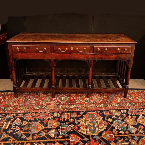 GEORGIAN OAK AND ELM DRESSER BASE