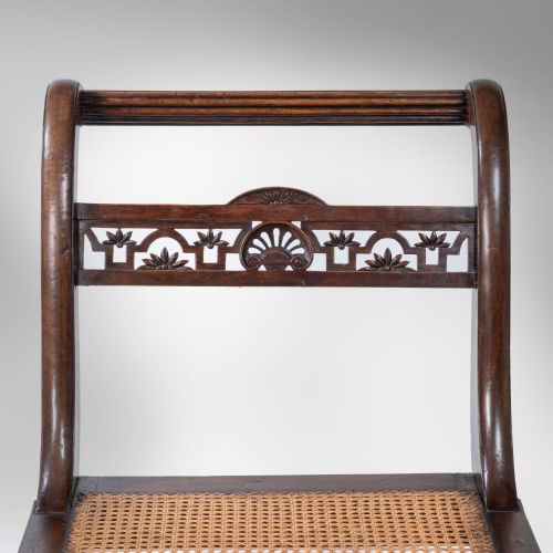LARGE REGENCY X FRAME WINDOW SEAT - ADDITIONAL PHOTO 1