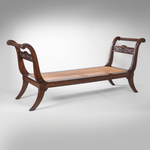 LARGE REGENCY X FRAME WINDOW SEAT - ADDITIONAL PHOTO 2