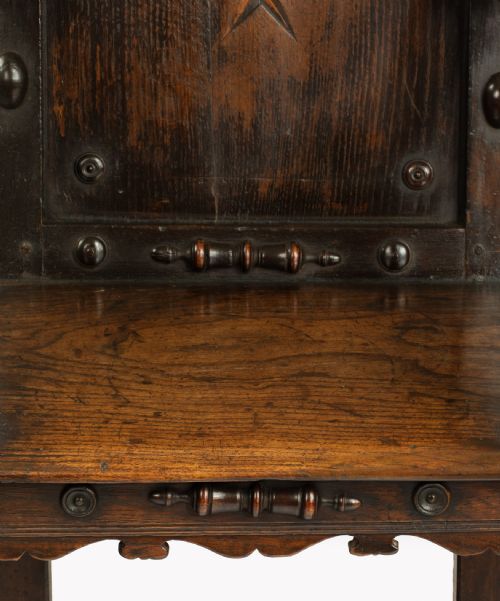 JAMES I OAK WAINSCOT ARMCHAIR - ADDITIONAL PHOTO 2