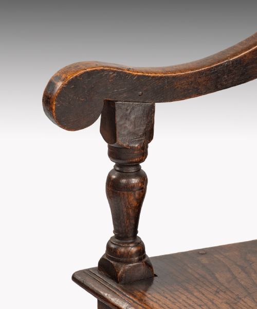 JAMES I OAK WAINSCOT ARMCHAIR - ADDITIONAL PHOTO 5