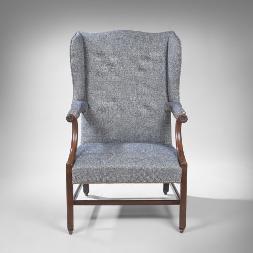 GEORGIAN MAHOGANY WING ARMCHAIR - ADDITIONAL PHOTO 1