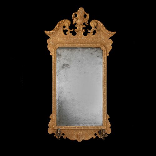 GEORGE II CARVED GILT GESSO MIRROR