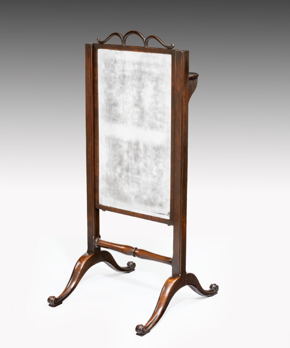 Georgian mahogany cheval mirror