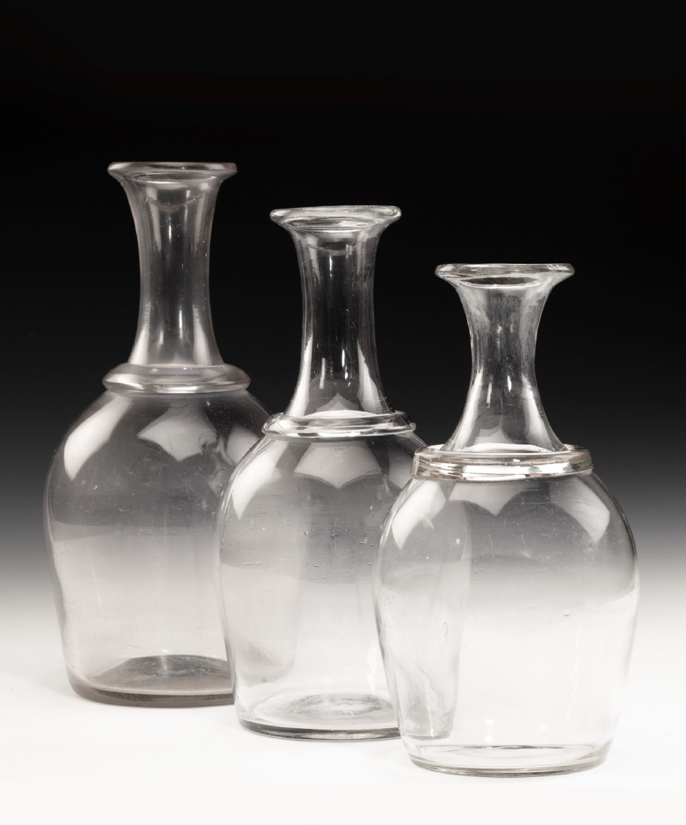 Nineteenth Century graduated set of decanters.