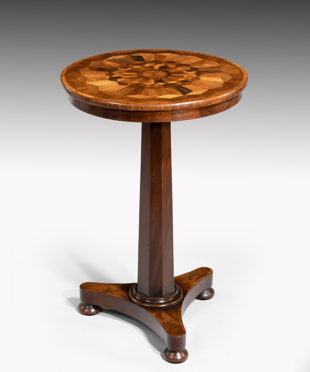 Regency specimen inlaid tripod table