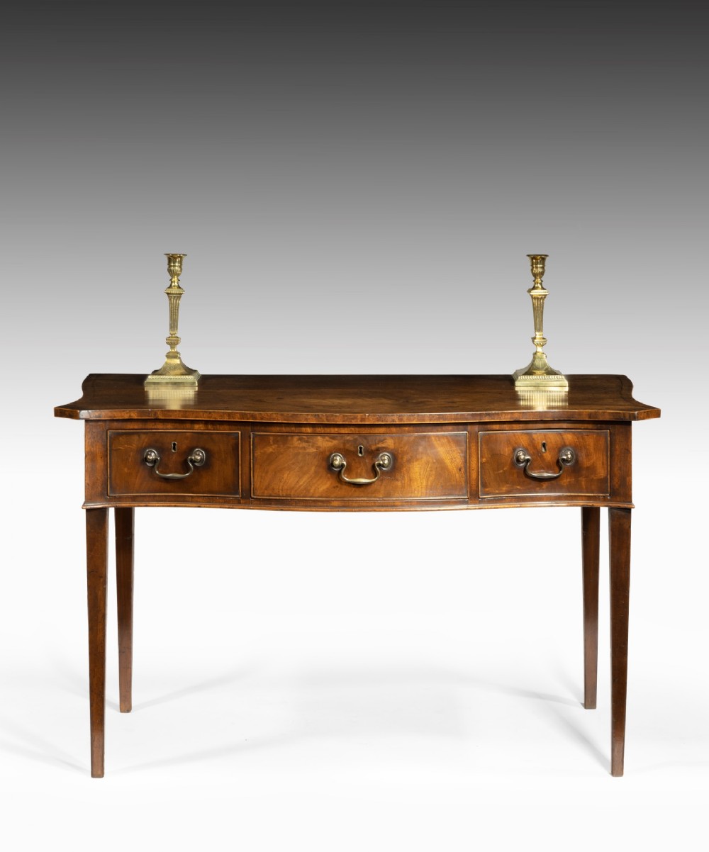 Georgian Hepplewhite period mahogany serpentine side table