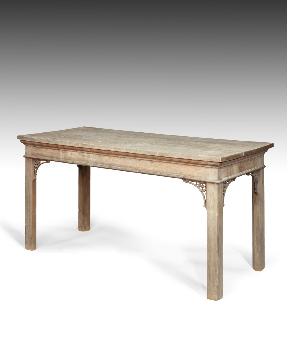 George III Chippendale period oak console table