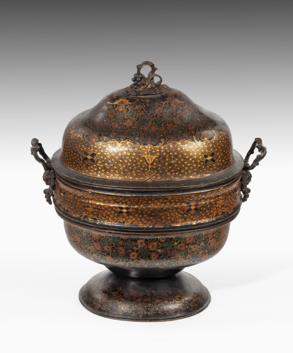 Large Nineteenth Century toleware coal bin