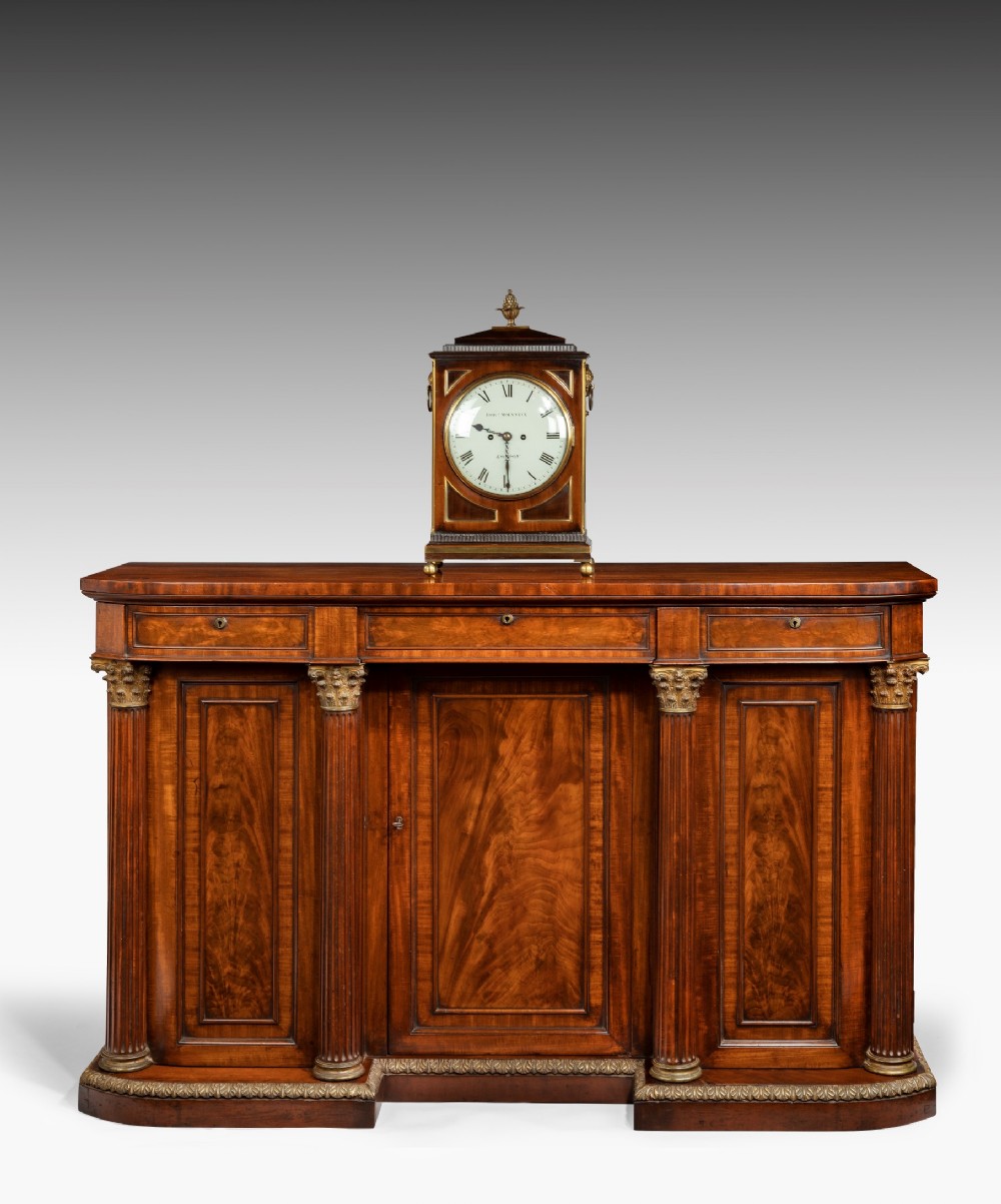 Regency mahogany side cabinet with ormolu mounts.