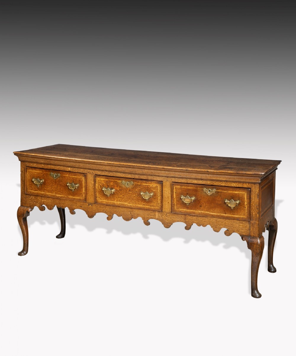 Georgian oak cabriole leg dresser base