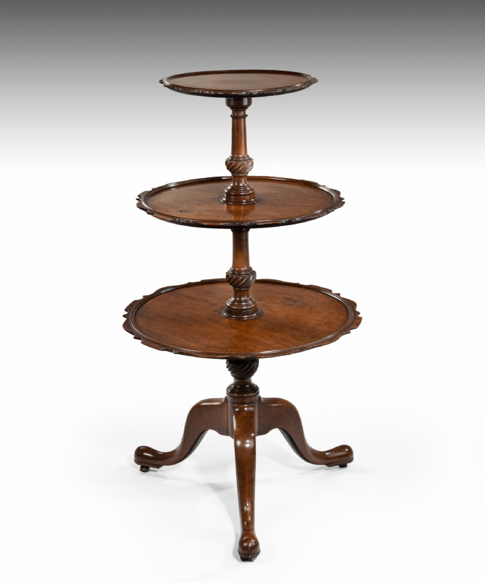 Georgian Chippendale Period Mahogany Dumb Waiter