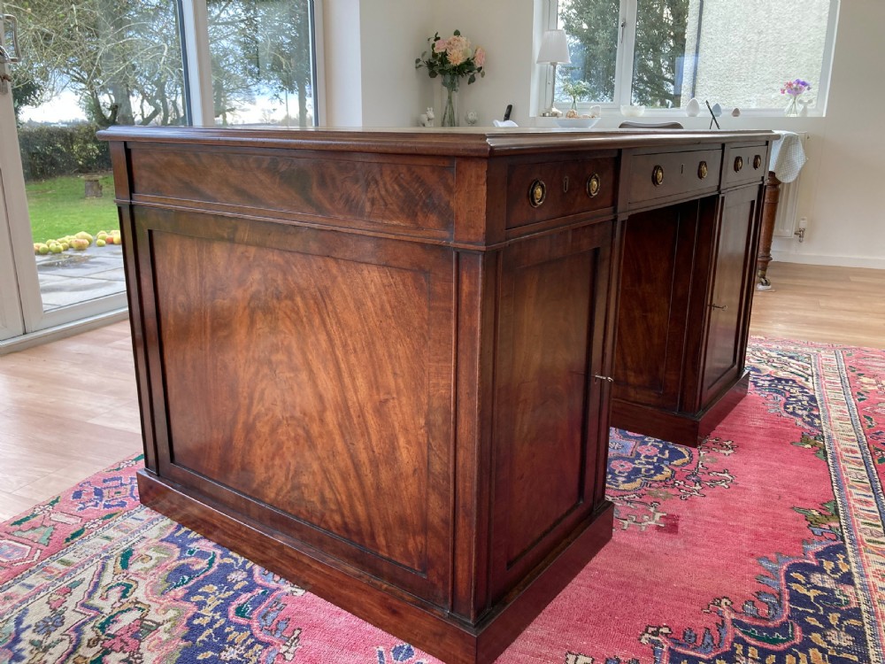 Early 19th Century mahogany pedestal desk View III