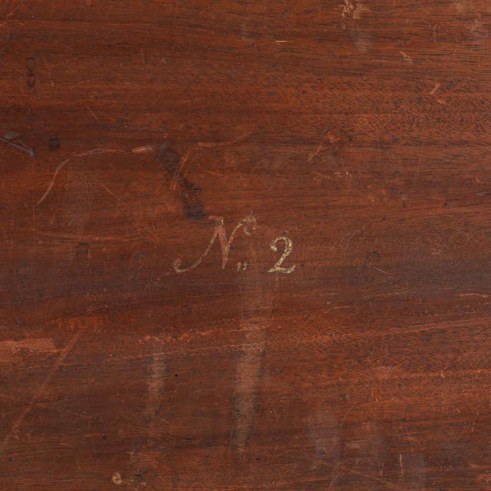 Large Georgian three pillar mahogany dining table View VII