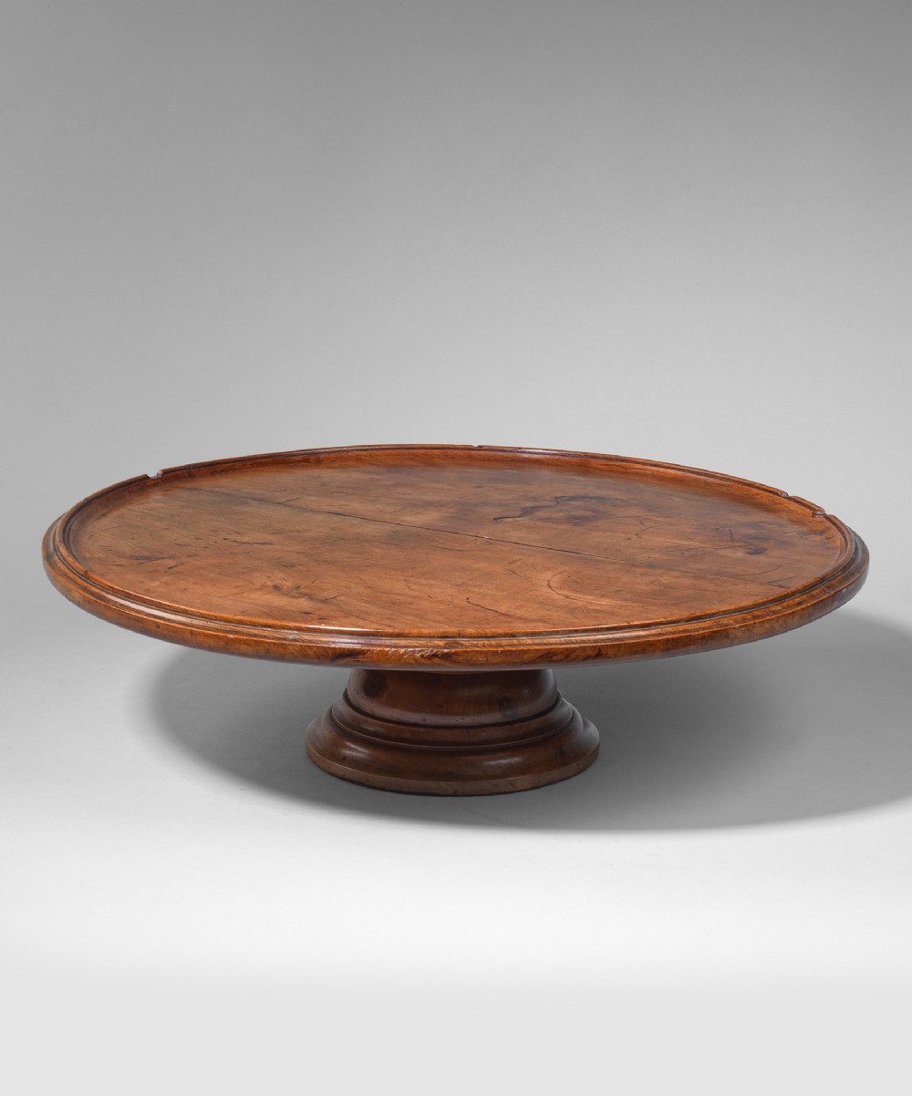 Nineteenty Century yew wood lazy susan