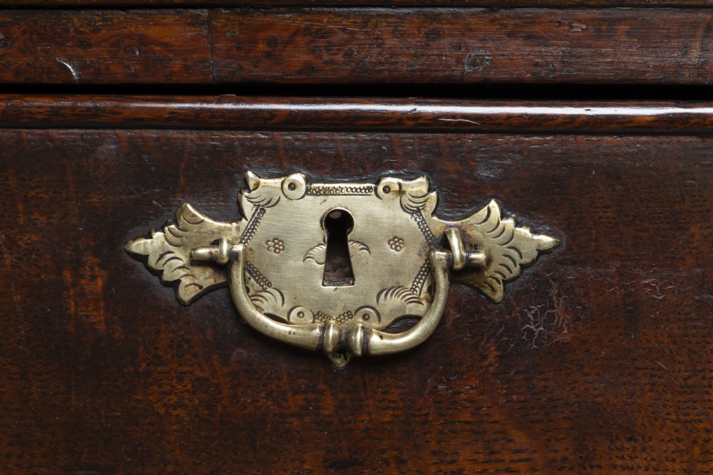 George I oak and burr yew chest on stand View II