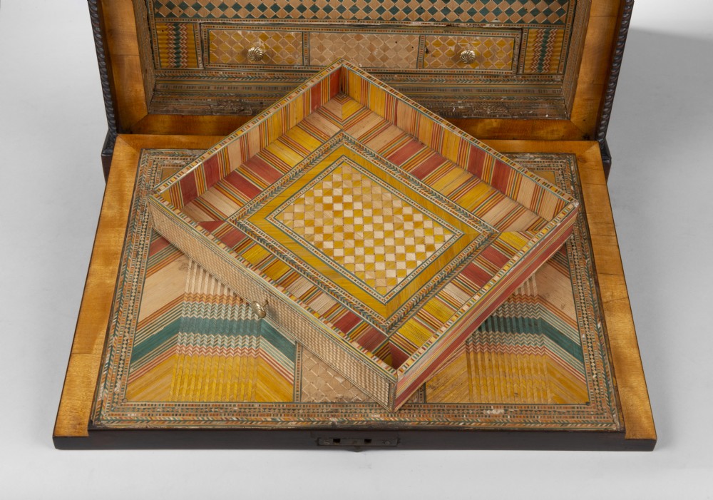Regency mahogany and satinwood jewellery box View VII