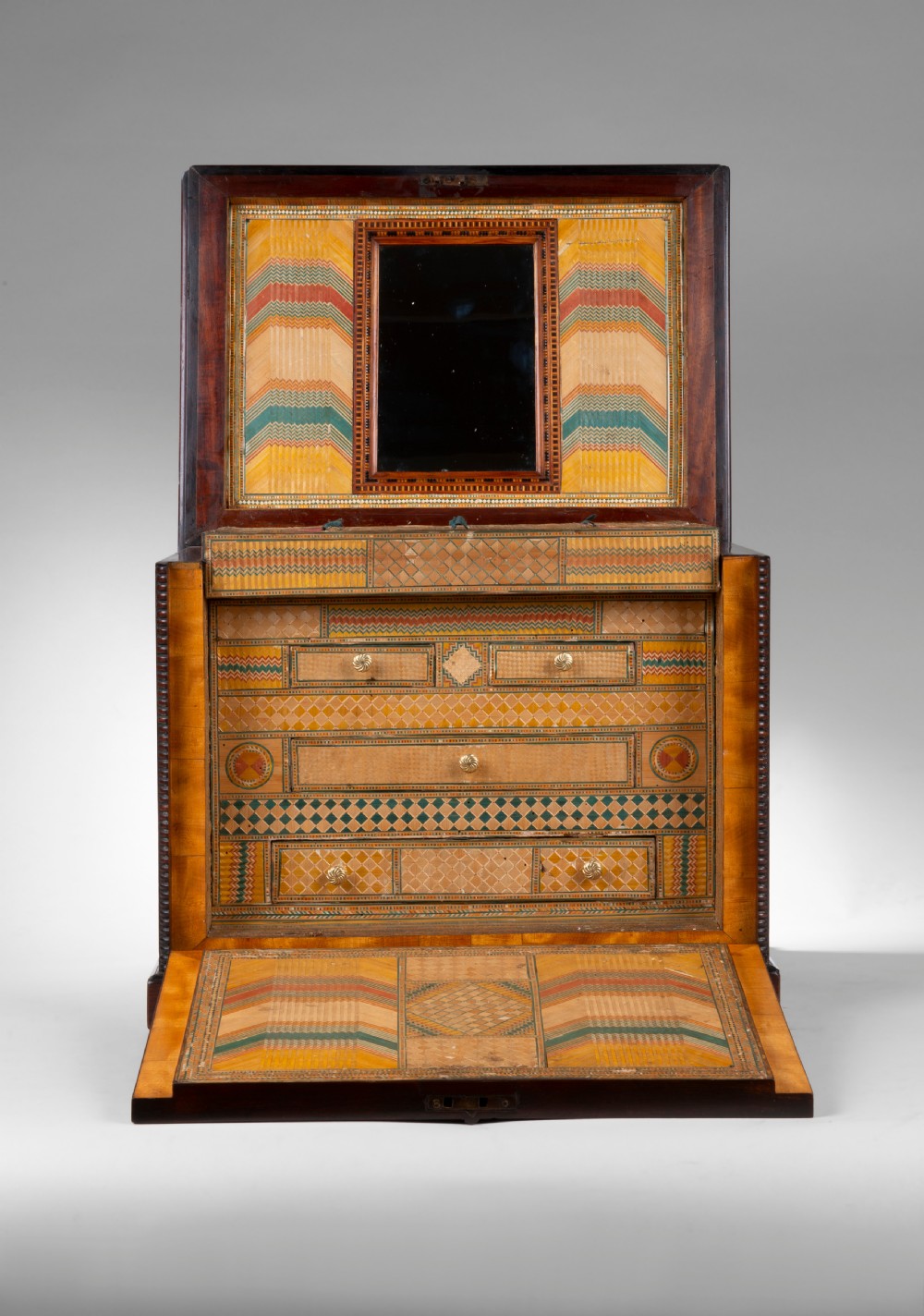 Regency mahogany and satinwood jewellery box View VIII