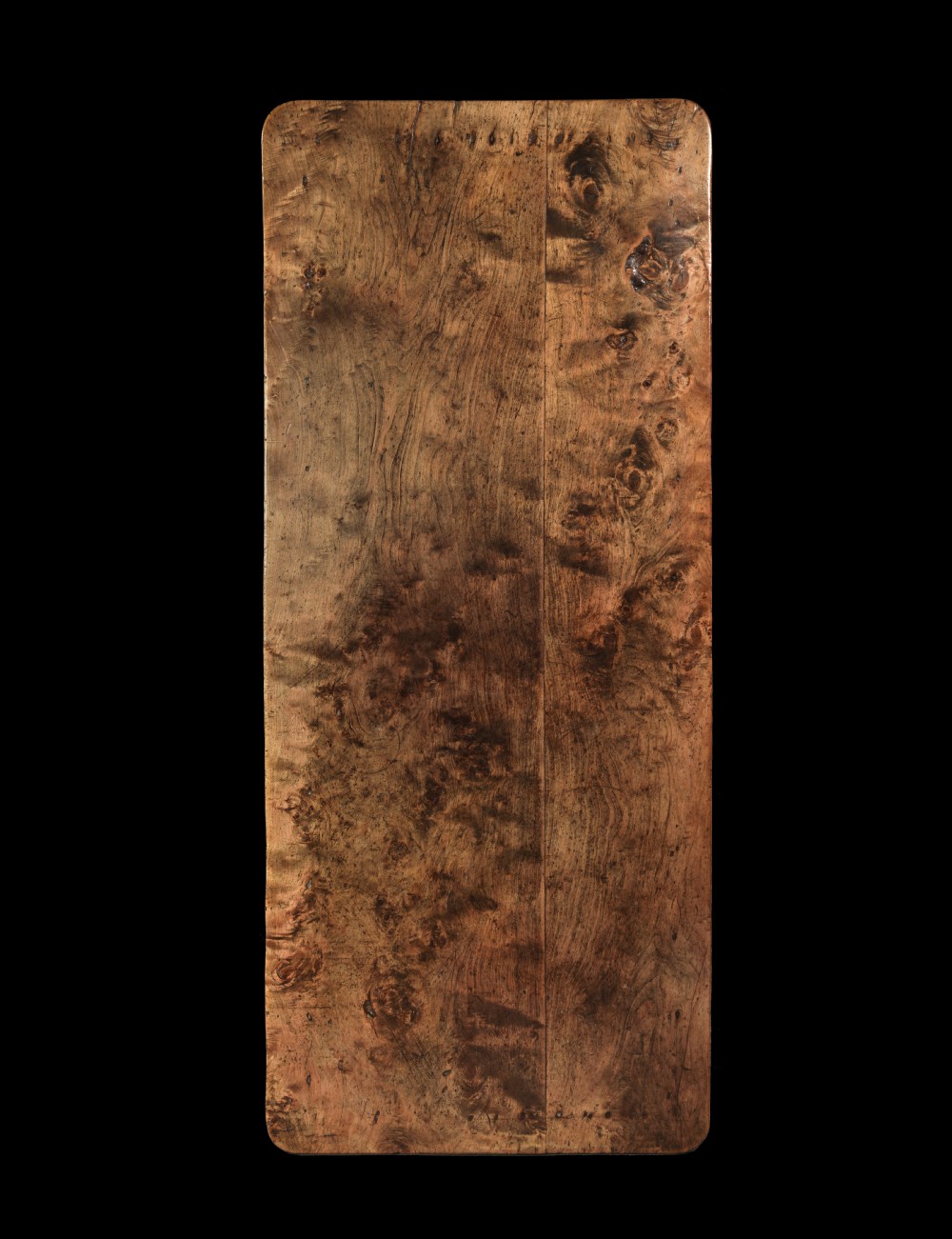 A Nineteenth Century vernacular burr elm farmhouse kitchen table View III