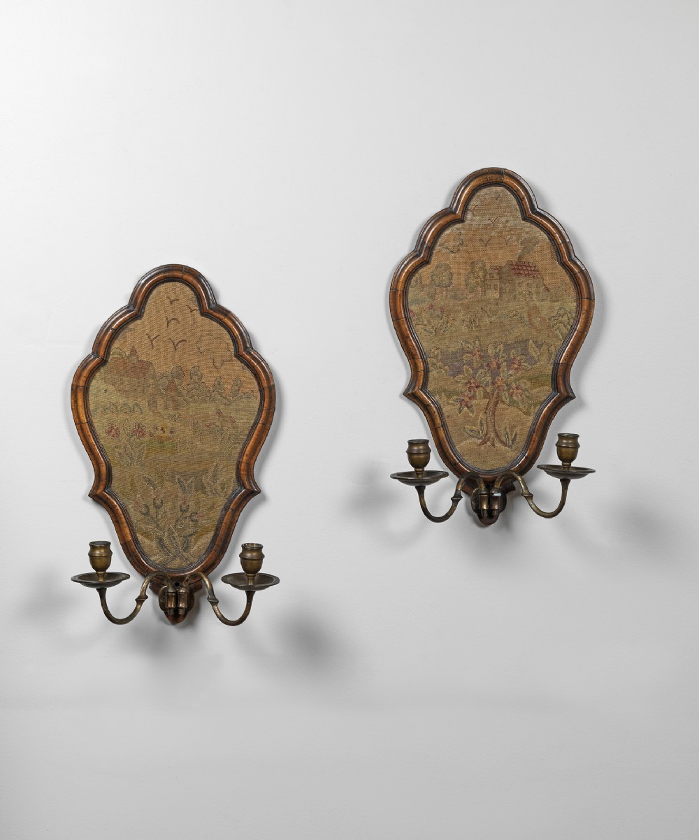 Pair of Queen Anne style wall sconces