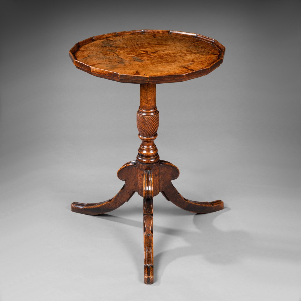 Regency carved oak tripod table