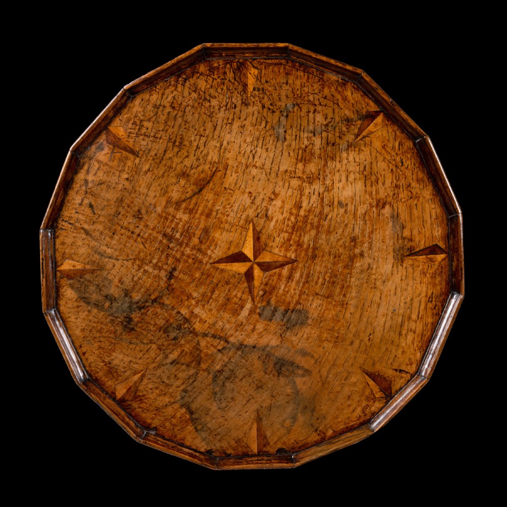Regency carved oak tripod table View III