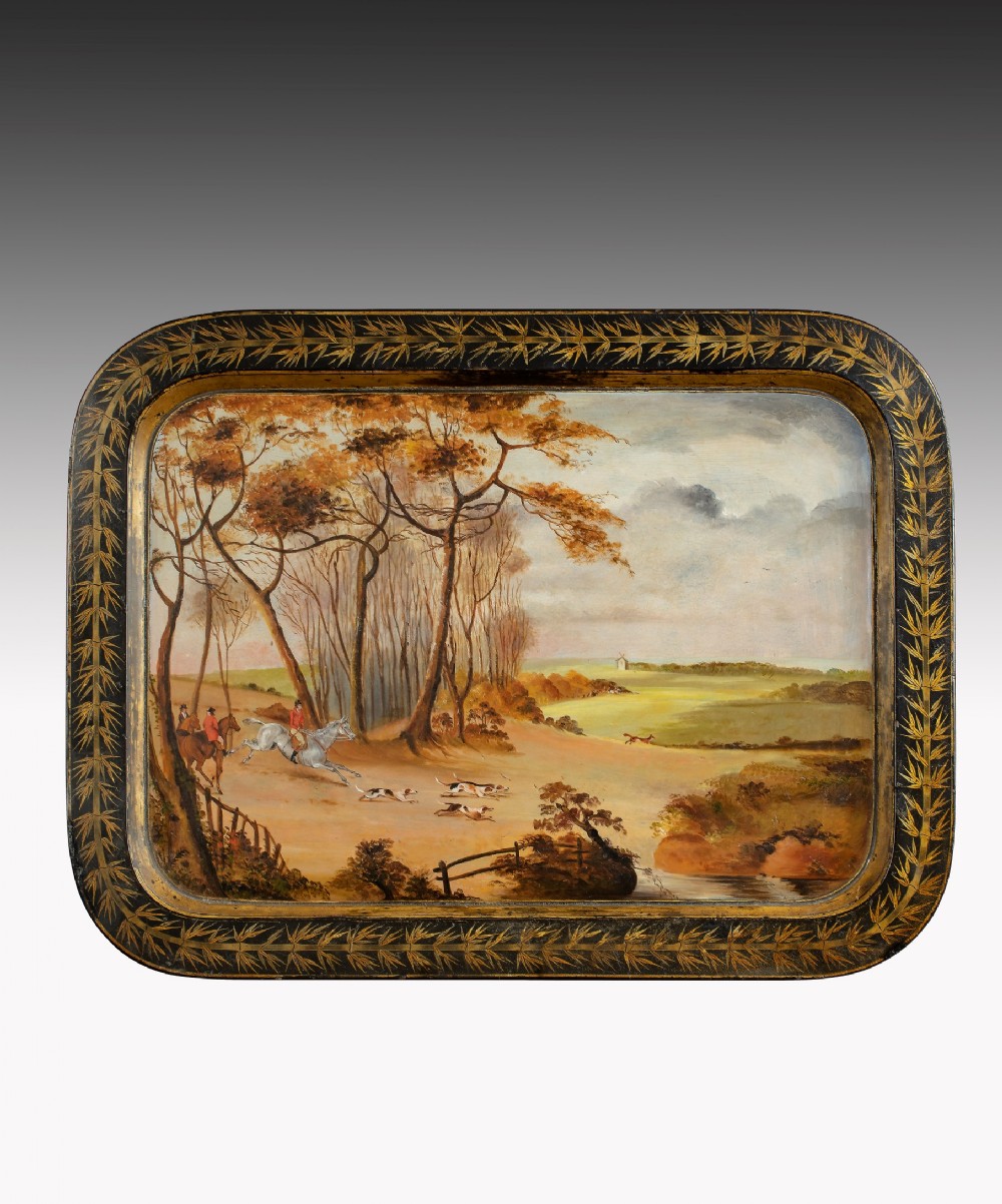 Large Regency papier mache tray