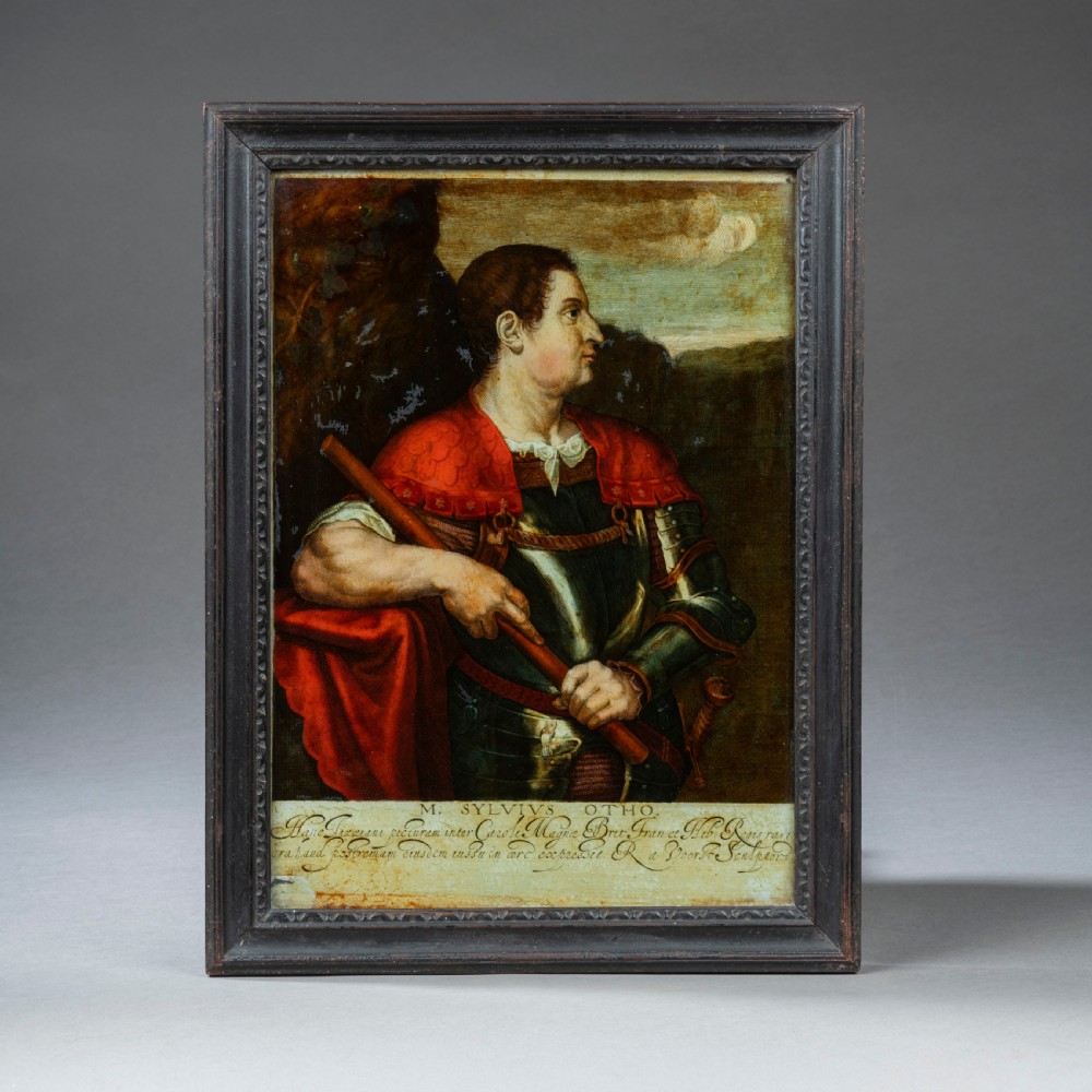Reverse Glass Print of the Roman Emperor Otho