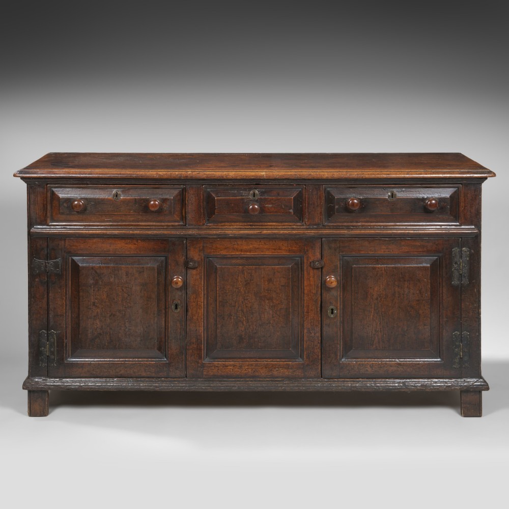Georgian pine cupboard dresser base