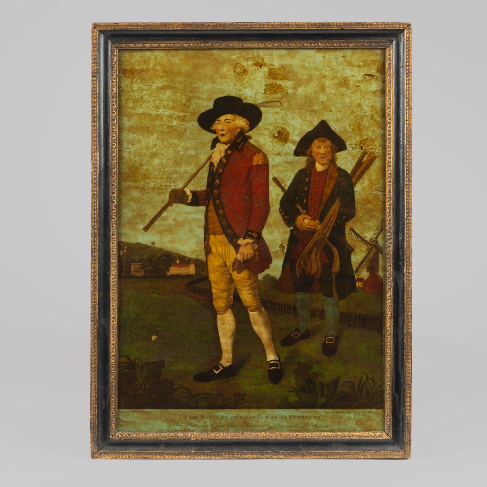 The Blackheath Golfer Reverse Glass Print