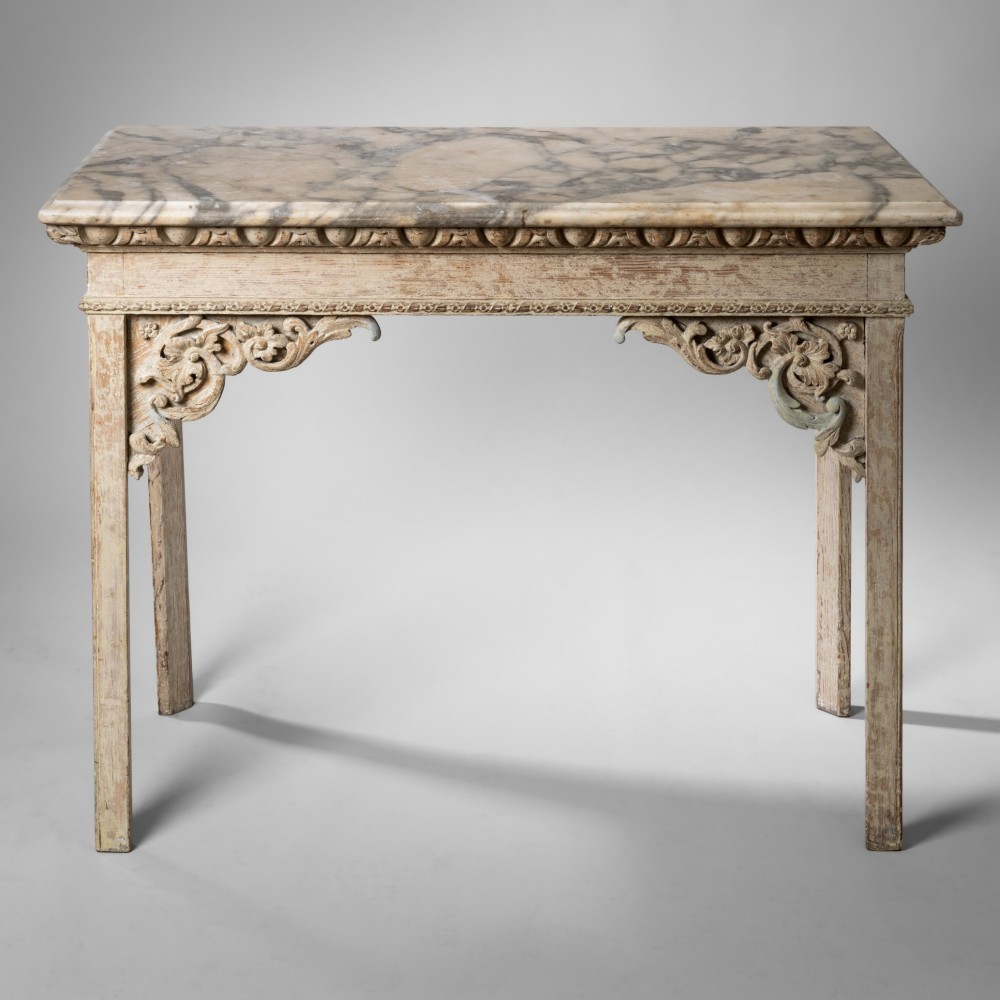 George II carved pine and painted console table