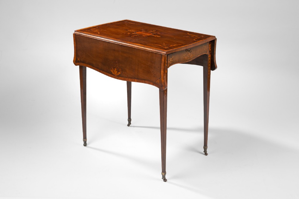 Sheraton harewood and marquetry pembroke table