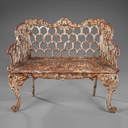 NINETEENTH CENTURY CARRON FOUNDRY CAST IRON GARDEN BENCH