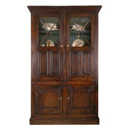 GEORGIAN OAK AND ELM TWO DOOR CUPBOARD PERFECT FOR A KITCHEN