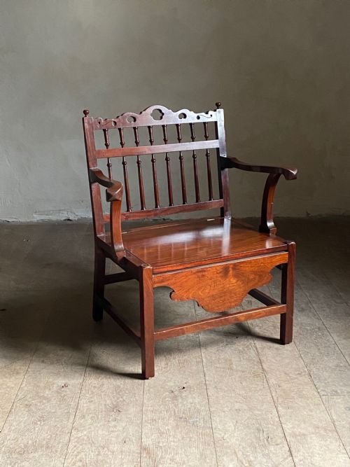 19thc mahogany drunkards chair - CATEGORY: ANTIQUE CHAIRS - DATED 18TH CENTURY