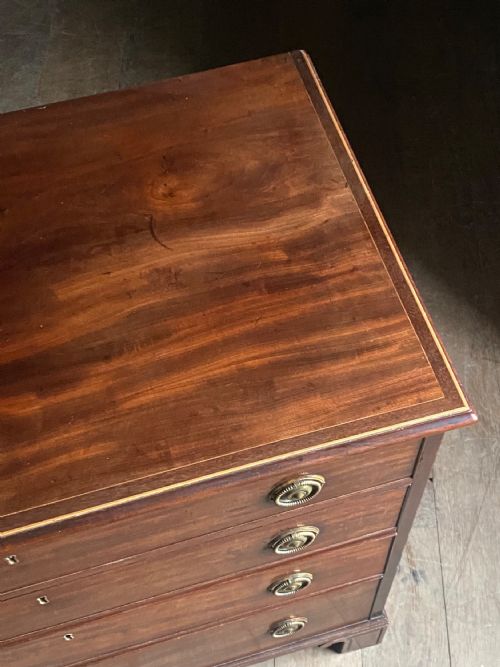 HEPPLEWHITE MAHOGANY DRESSING CHEST OF DRAWERS - ADDITIONAL PHOTO 11