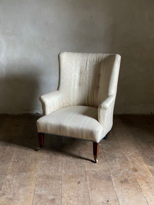 19THC UPHOLSTERED ARMCHAIR - ADDITIONAL PHOTO 1