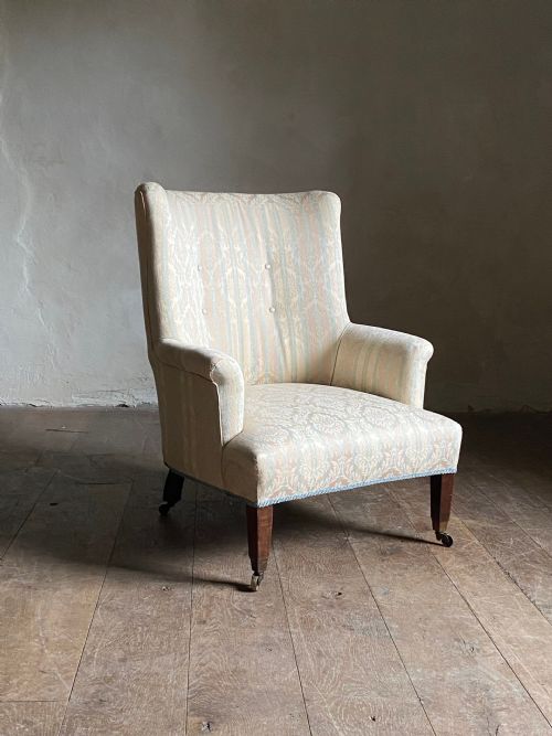 19THC UPHOLSTERED ARMCHAIR - ADDITIONAL PHOTO 2