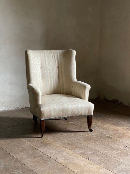 19THC UPHOLSTERED ARMCHAIR - ADDITIONAL PHOTO 8