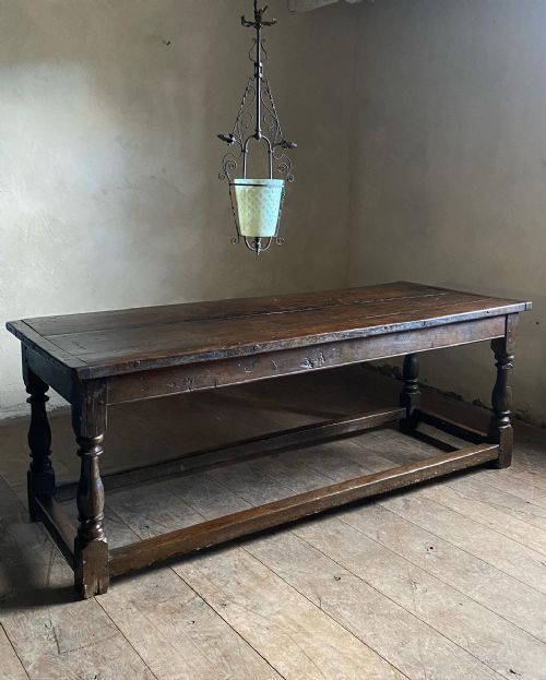 18THC GRAFFITIED OAK REFECTORY TABLE - ADDITIONAL PHOTO 14
