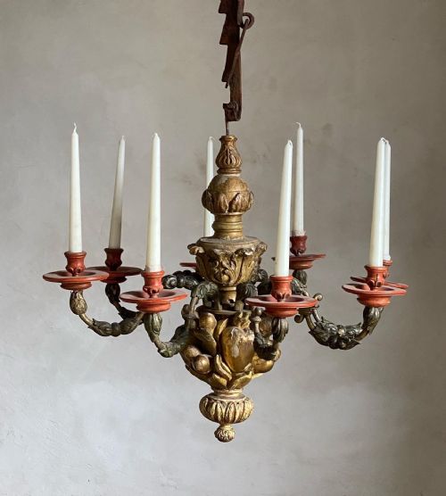 18THC ITALIAN GILTWOOD CANDELABRA - ADDITIONAL PHOTO 1