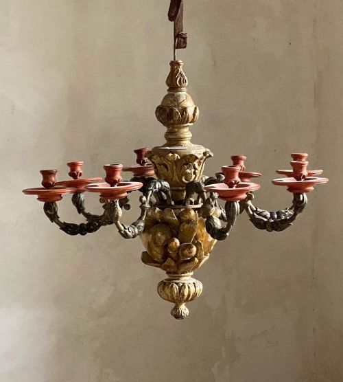 18THC ITALIAN GILTWOOD CANDELABRA - ADDITIONAL PHOTO 2