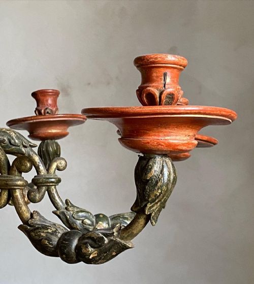 18THC ITALIAN GILTWOOD CANDELABRA - ADDITIONAL PHOTO 5