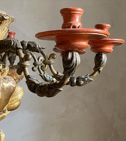 18THC ITALIAN GILTWOOD CANDELABRA - ADDITIONAL PHOTO 7