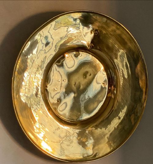 GEORGIAN BRASS ALMS DISH - ADDITIONAL PHOTO 1