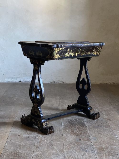 LACQUERED CHINESE WORK TABLE - ADDITIONAL PHOTO 3
