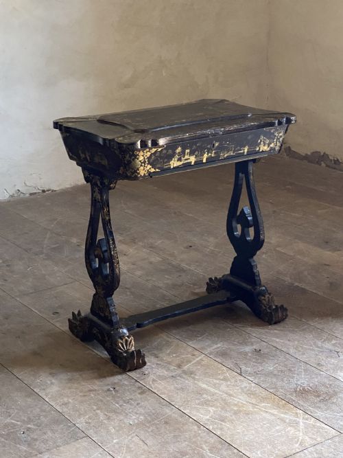 LACQUERED CHINESE WORK TABLE - ADDITIONAL PHOTO 5