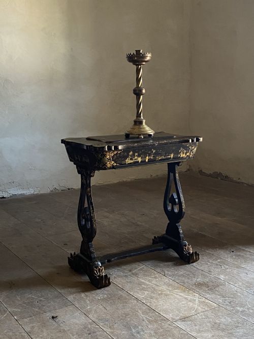 LACQUERED CHINESE WORK TABLE - ADDITIONAL PHOTO 8
