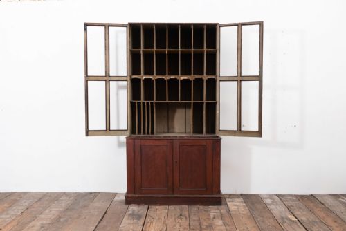ANTIQUE PIGEON HOLE CUPBOARD - ADDITIONAL PHOTO 2